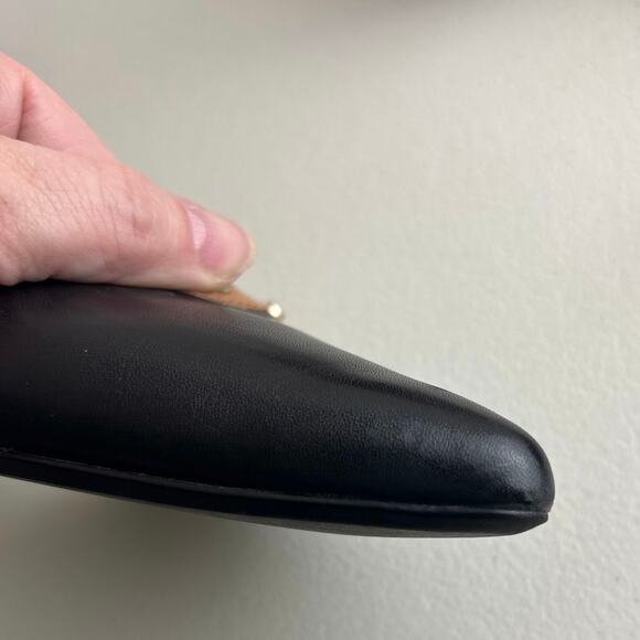 Audrey Brooke Black and Tan Nikki Gold Tone Studded Flats Size 9.5 - Picture 6 of 7